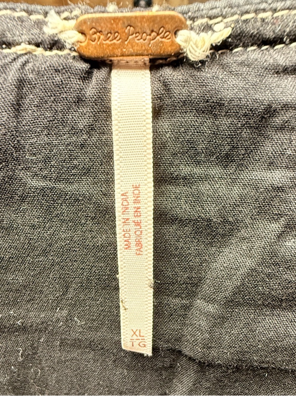 Free People Women's Black White Maxi Dress XL Extra Large TEP 101 - Picture 5 of 5